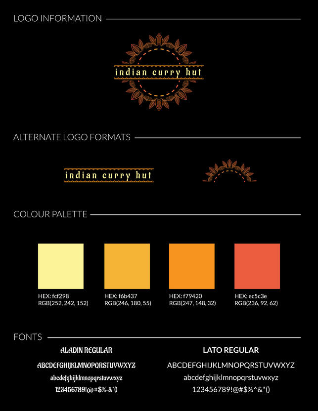 Indian Curry Hut Brand Guidelines
